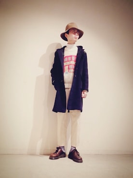 「アグリーセーター」｜Tomohiro Yajimaさん（メンズ・173cm）の冬コーディネート