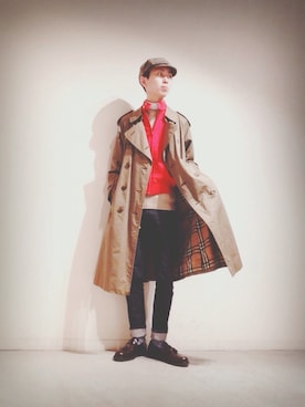 「タッセルローファー」｜「アイテム（トレンチコート）」を使った、Tomohiro Yajimaさん（メンズ・173cm）の春コーディネート