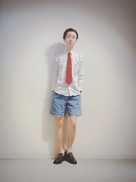 「Yves Saint Laurent（イヴサンローラン）のアイテム（フォーマルスーツ/小物）」を使った、Tomohiro Yajimaさん（メンズ・173cm）の夏コーディネート