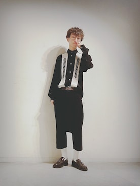 「FRED PERRY LAURELのアイテム」を使った、Tomohiro Yajimaさん（メンズ・173cm）の夏コーディネート