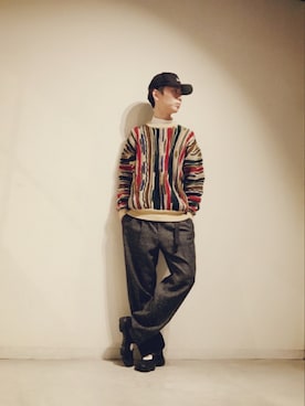 「COOGI風」｜Tomohiro Yajimaさん（メンズ・173cm）の秋コーディネート