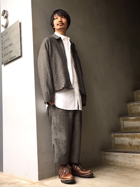 「KICS DOCUMENT.（キクス ドキュメント）のアイテム（トップス）」を使った、武士俣  淳(GARDEN 渋谷)さん（メンズ・163cm）の秋コーディネート