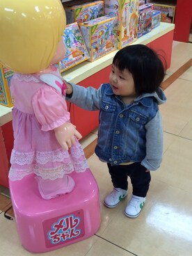 「H&M DIVIDED（エイチアンドエム　ディヴァイデッド）のアイテム（ジャケット/アウター）」を使った、レイチェルさん（キッズ・80cm）の冬コーディネート