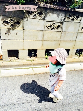 「アイテム（ママ＆ベビー、グリーン系）」を使った、yyyyokooooさん（キッズ・80cm）の春コーディネート