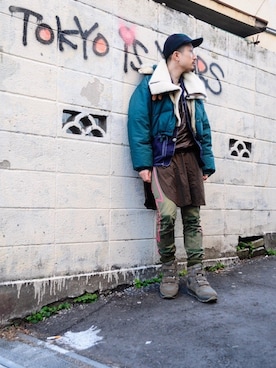 「banal chic bizarre」｜「アイテム（Tシャツ/カットソー）」を使った、ShunNakagawaさん（メンズ・170cm）の冬コーディネート