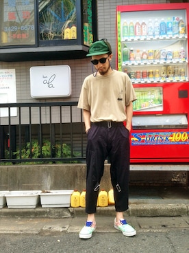 「banalchicbizarre」｜「アイテム（ハンチング/ベレー帽）」を使った、ShunNakagawaさん（メンズ・171cm）の夏コーディネート