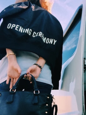 「OPENING CEREMONY（オープニングセレモニー）のアイテム（ブルゾン）」を使った、はまゆさん（レディース・169cm）の秋コーディネート