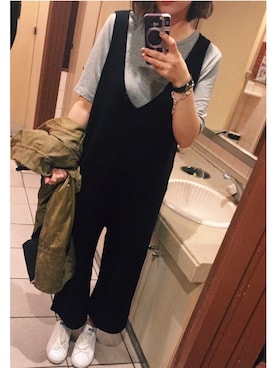 「STYLENANDA（スタイルナンダ）のアイテム（つなぎ/オールインワン）」を使った、SENさん（レディース・164cm）の春コーディネート
