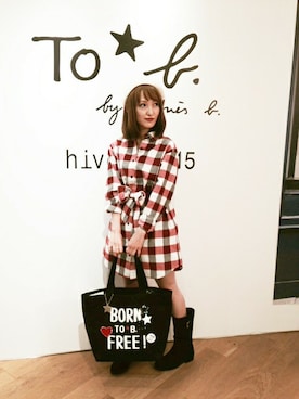 「アイテム（ブローチ/コサージュ）」を使った、ながわさん（レディース・153cm）の秋コーディネート