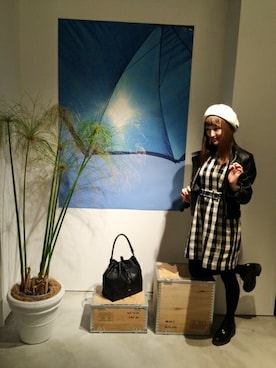 「agnes b.（アニエスベー）のアイテム（バッグ）」を使った、ながわさん（レディース・153cm）の冬コーディネート