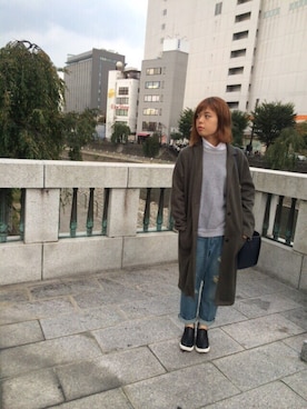 「school」｜「アイテム（ブーティ）」を使った、lemonさん（レディース・158cm）の秋コーディネート