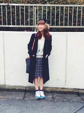 「Mila Owen」｜「アイテム（チェスターコート）」を使った、木村ミサさん（レディース・155cm）の秋コーディネート