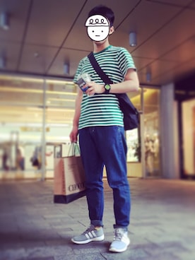 「I.Tのアイテム」を使った、🐱さん（メンズ・174cm）の春コーディネート