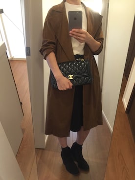 「スウェードコート」｜asamiさん（レディース・150cm）の秋コーディネート