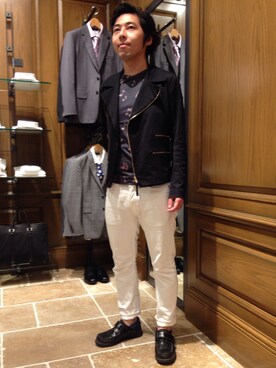 「is-ness（イズネス）のアイテム（モカシン/デッキシューズ）」を使った、Takashi Yokotaさん（メンズ・166cm）の夏コーディネート