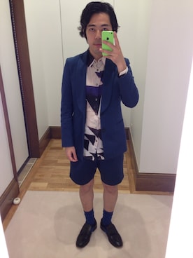 「Paul Smith（ポールスミス）のアイテム（サンダル）」を使った、Takashi Yokotaさん（メンズ・166cm）の夏コーディネート