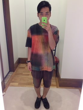 「Paul Smith（ポールスミス）のアイテム（サンダル）」を使った、Takashi Yokotaさん（メンズ・166cm）の夏コーディネート