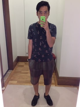 「Paul Smith（ポールスミス）のアイテム（サンダル）」を使った、Takashi Yokotaさん（メンズ・166cm）の夏コーディネート