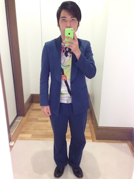「Paul Smith（ポールスミス）のアイテム（サンダル）」を使った、Takashi Yokotaさん（メンズ・166cm）の夏コーディネート