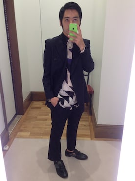 「Paul Smith（ポールスミス）のアイテム（サンダル）」を使った、Takashi Yokotaさん（メンズ・166cm）の秋コーディネート