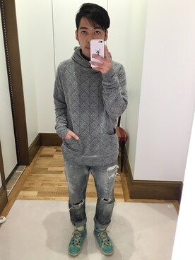 「Paul Smith（ポールスミス）のアイテム（スウェット）」を使った、Takashi Yokotaさん（メンズ・166cm）の秋コーディネート