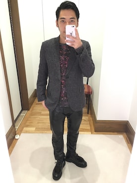 「Paul Smith（ポールスミス）のアイテム（モカシン/デッキシューズ）」を使った、Takashi Yokotaさん（メンズ・166cm）の秋コーディネート