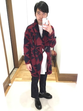「Paul Smith（ポールスミス）のアイテム（モカシン/デッキシューズ）」を使った、Takashi Yokotaさん（メンズ・166cm）の秋コーディネート
