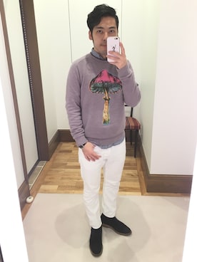 「Paul Smith（ポールスミス）のアイテム（スウェット）」を使った、Takashi Yokotaさん（メンズ・166cm）の冬コーディネート