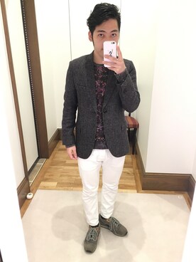 「Paul Smith（ポールスミス）のアイテム（スウェット）」を使った、Takashi Yokotaさん（メンズ・166cm）の冬コーディネート