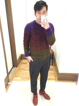 「Paul Smith（ポールスミス）のアイテム（その他シューズ）」を使った、Takashi Yokotaさん（メンズ・166cm）の冬コーディネート