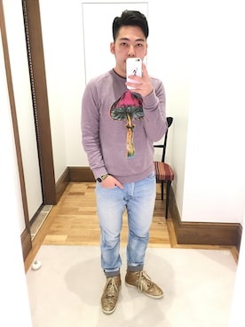 「Paul Smith（ポールスミス）のアイテム（スウェット）」を使った、Takashi Yokotaさん（メンズ・166cm）の冬コーディネート