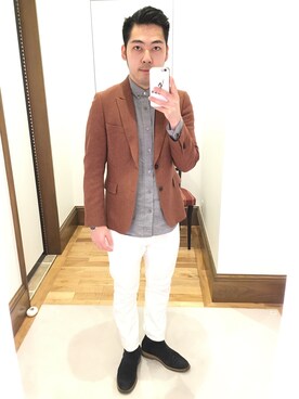 「スエードシューズ」｜「アイテム（ブーツ）」を使った、Takashi Yokotaさん（メンズ・166cm）の冬コーディネート