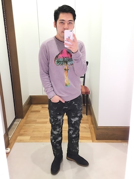 「Paul Smith（ポールスミス）のアイテム（ブーツ）」を使った、Takashi Yokotaさん（メンズ・166cm）の春コーディネート