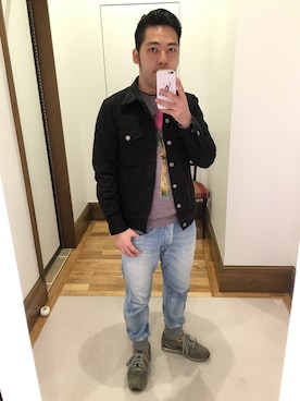 「Paul Smith（ポールスミス）のアイテム（デニムジャケット）」を使った、Takashi Yokotaさん（メンズ・166cm）の春コーディネート