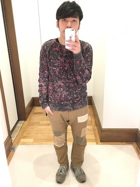 「Paul Smith（ポールスミス）のアイテム（スウェット）」を使った、Takashi Yokotaさん（メンズ・166cm）の春コーディネート