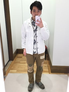 「MHL.（エムエイチエル）のアイテム（ブルゾン）」を使った、Takashi Yokotaさん（メンズ・166cm）の春コーディネート