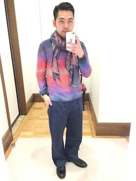 「Paul Smith（ポールスミス）のアイテム（サンダル）」を使った、Takashi Yokotaさん（メンズ・166cm）の春コーディネート