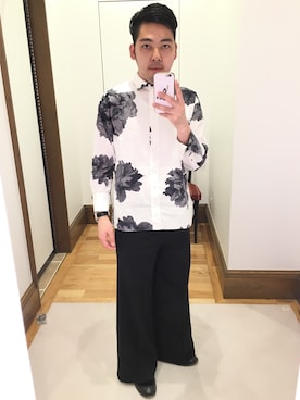 「Paul Smith（ポールスミス）のアイテム（サンダル）」を使った、Takashi Yokotaさん（メンズ・166cm）の春コーディネート