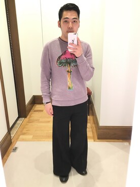 「Paul Smith（ポールスミス）のアイテム（スウェット）」を使った、Takashi Yokotaさん（メンズ・166cm）の春コーディネート