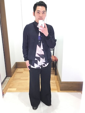 「三角」｜Takashi Yokotaさん（メンズ・166cm）の春コーディネート