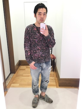 「Paul Smith（ポールスミス）のアイテム（スウェット）」を使った、Takashi Yokotaさん（メンズ・166cm）の春コーディネート