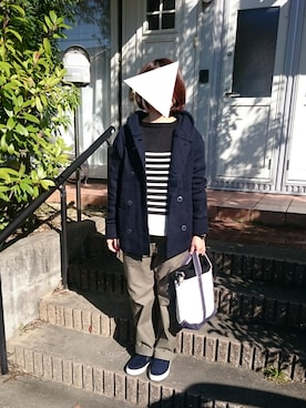 「mao made（マオメイド）のアイテム（ジャケット/アウター）」を使った、のさ☺さん（レディース・152cm）の秋コーディネート