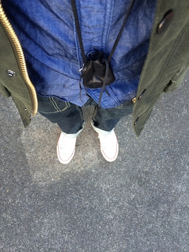「nonnative（ノンネイティブ）のアイテム（アクセサリー）」を使った、梅ちゃんさん（メンズ・170cm）の冬コーディネート