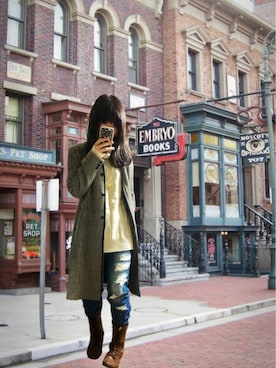 「Marblee（マー ブリー）のアイテム」を使った、HIKARUさん（レディース・160cm）の秋コーディネート