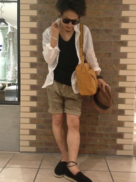 「B'2nd（ビーセカンド）のアイテム（アクセサリー）」を使った、B'2nd E-ma UMEDAさん（メンズ・170cm）の夏コーディネート
