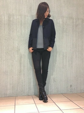 「B'2nd（ビーセカンド）のアイテム（その他アウター）」を使った、B'2nd E-ma UMEDAさん（レディース・164cm）の秋コーディネート