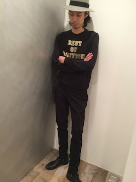 「B'2nd（ビーセカンド）のアイテム（スウェット）」を使った、B'2nd E-ma UMEDAさん（メンズ・180cm）の秋コーディネート