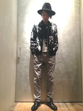 「B'2nd（ビーセカンド）のアイテム（ブルゾン）」を使った、B'2nd E-ma UMEDAさん（メンズ・180cm）の秋コーディネート