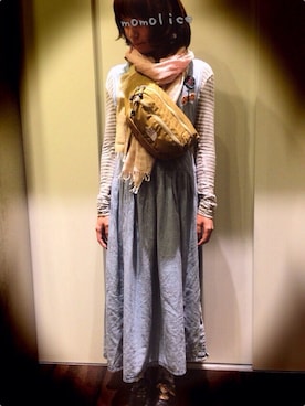 「シサム工房（シサムコウボウ）のアイテム」を使った、momoliceさん（レディース・155cm）の春コーディネート