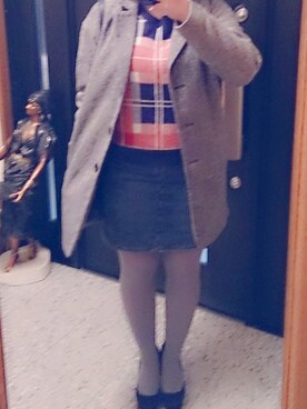 「着やせコーデ」｜「アイテム（その他）」を使った、ｒｕｉさん（レディース・154cm）の春コーディネート